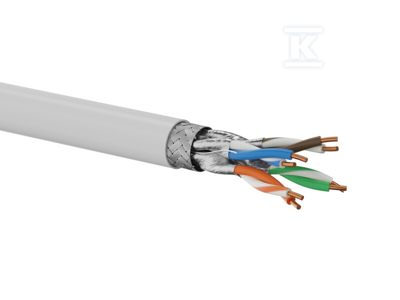 Кабель S/FTP кат.6A, мережевий, вита - KIS6ALSOH500DQ