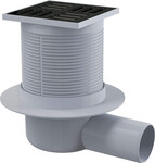 Точковий злив, решітка, nero, 105x105 мм