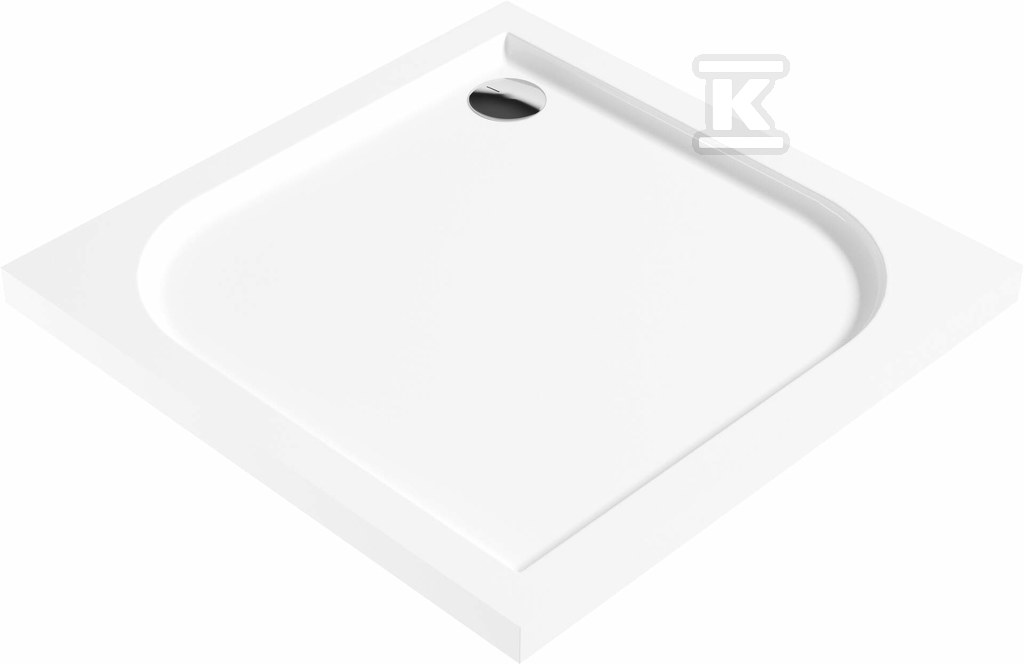 Square acrylic shower tray, 3 cm deep, - KTK_042B