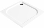 Square acrylic shower tray, 3 cm deep, flat, 80x80 cm