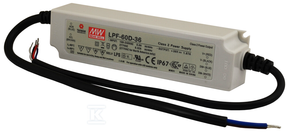 LED-Netzteil LPF 36V/60W/1.67A - LPF-60D-36