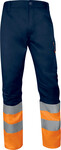 Робочі штани сигнальні з поліестеру та бавовни Помаранчево-флуоресцентний-темно-синій 3XL
