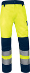 Робочі штани сигнальні з поліестеру та бавовни Жовто-сині XXL