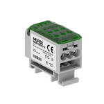 Distribučný blok OJL80A zelený AL/CU v：2x 2,5‑16mm vý：6x 2,5‑6mm, 1000VAC/1500VDC