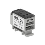 Distribučný blok OJL80A čierny AL/CU v：2x 2,5-16mm vý：6x 2,5-6mm, 1000VAC/1500VDC