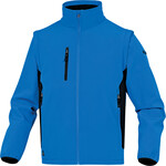 Bluza z tkaniny softshell z poliestru (96%) i elastanu (4%), odpinane rękawy Niebiesko-Czarny XXL