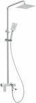 CASCADA chrome alpinia rain shower with bath mixer. mixer. with movable outlet