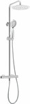 Rain shower with thermostatic shower mixer, chrome