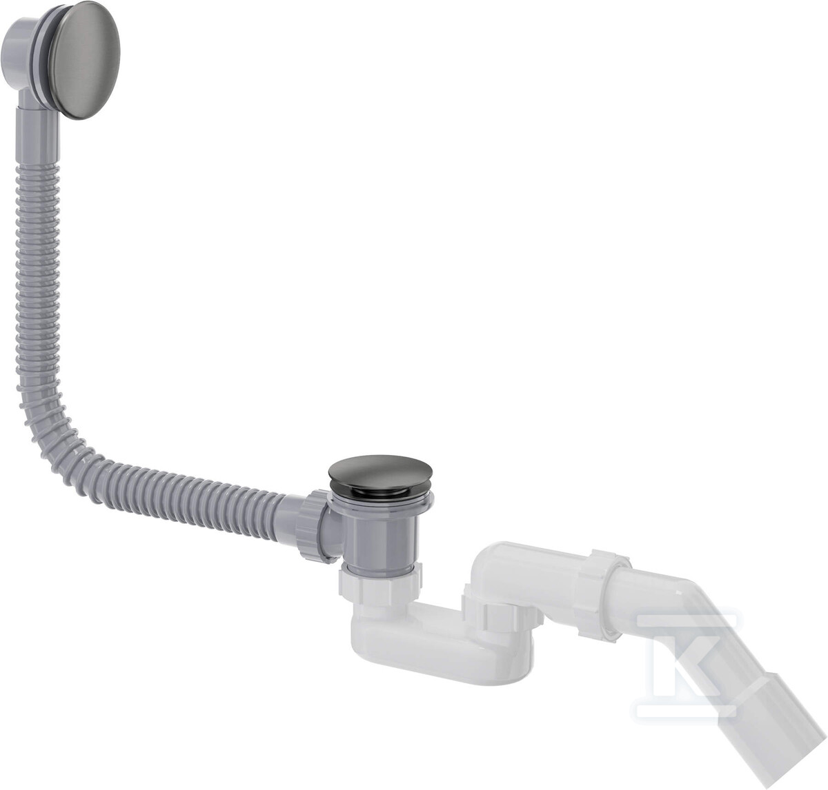 Сифон для ванни click-clack, титан - NHC_D57B