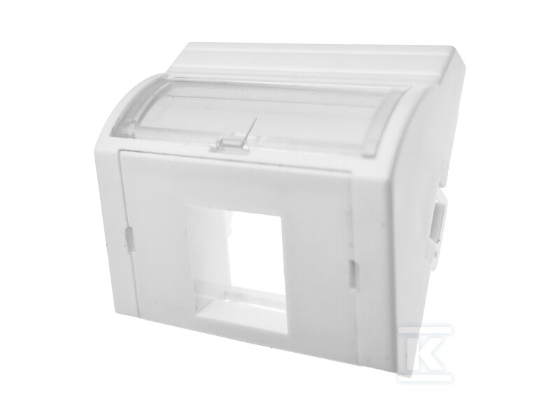 Адаптер 45x45 1xRJ45 (випуклий кутовий) - OS021