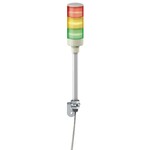 Світлова колона, Harmony XVG, 60 мм, червоний помаранчевий зелений, постійне світло, звуковий сигнал, монтаж на алюмінієву трубу та L-тримач, IP23, 24V AC/DC