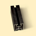 Алюмінієвий профіль 90440 (40x40) L=6650 чорний анод