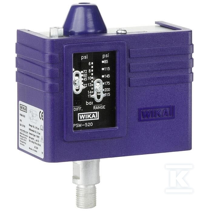 Pressostato PSM-520 faixa de ajuste: 6 - 14269092