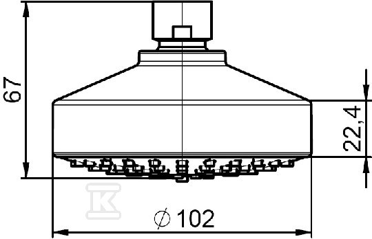 Stella shower head 100/1F Chrome - A5BH103C00