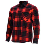 Koszula flanelowa SQUARE czerwony S - 39 STALCO S-42019