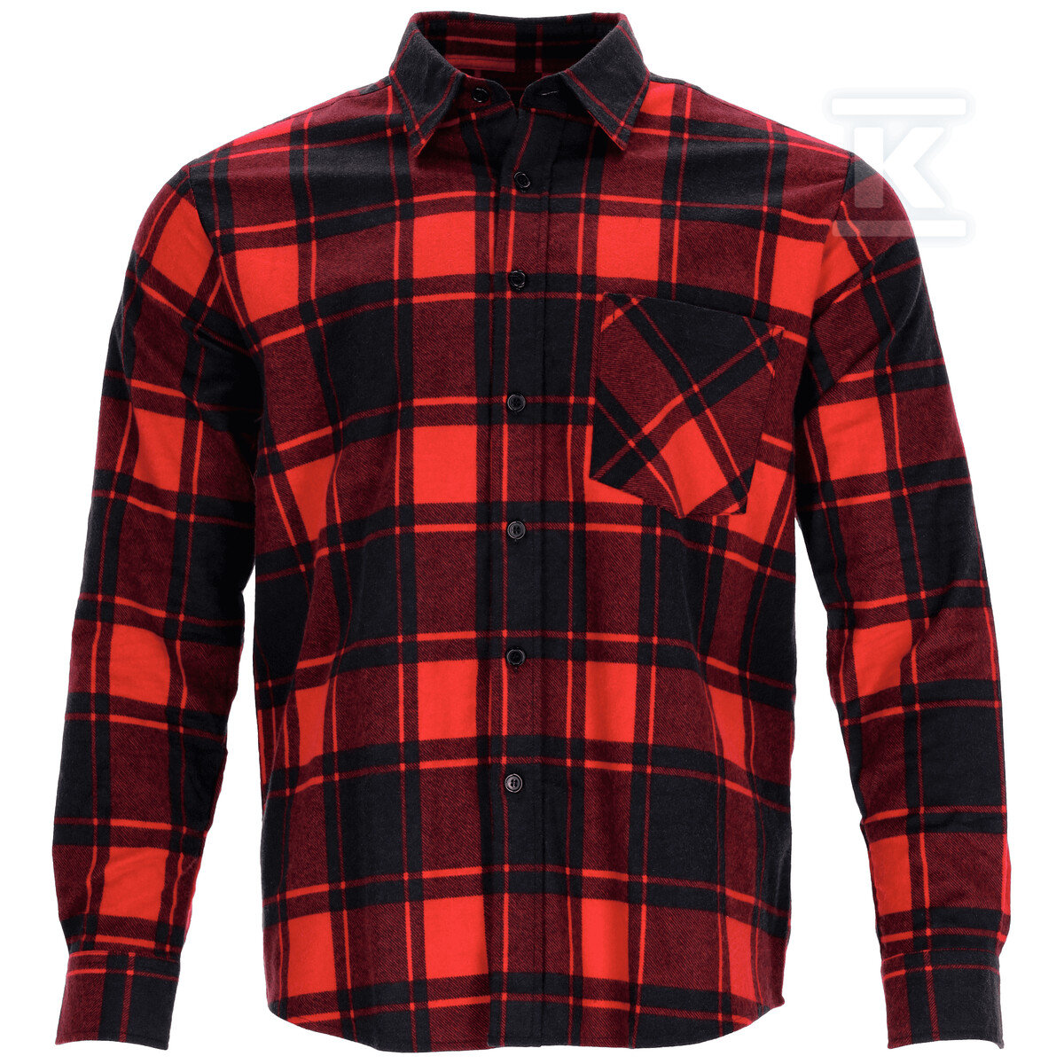 Koszula flanelowa SQUARE czerwony 2XL - - S-42027
