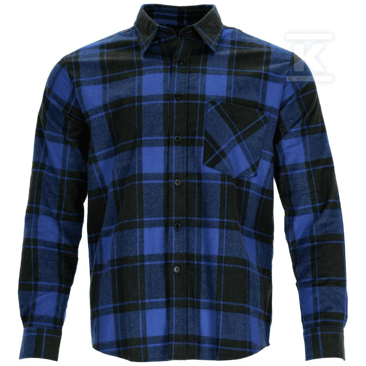 Koszula flanelowa SQUARE niebieski L - - S-42033