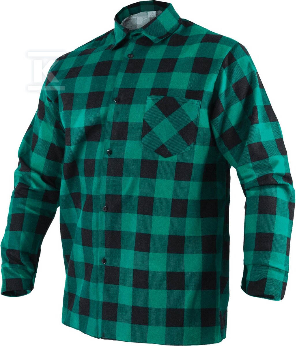 Koszula flanelowa SQUARE zielony L - 43 - S-42043