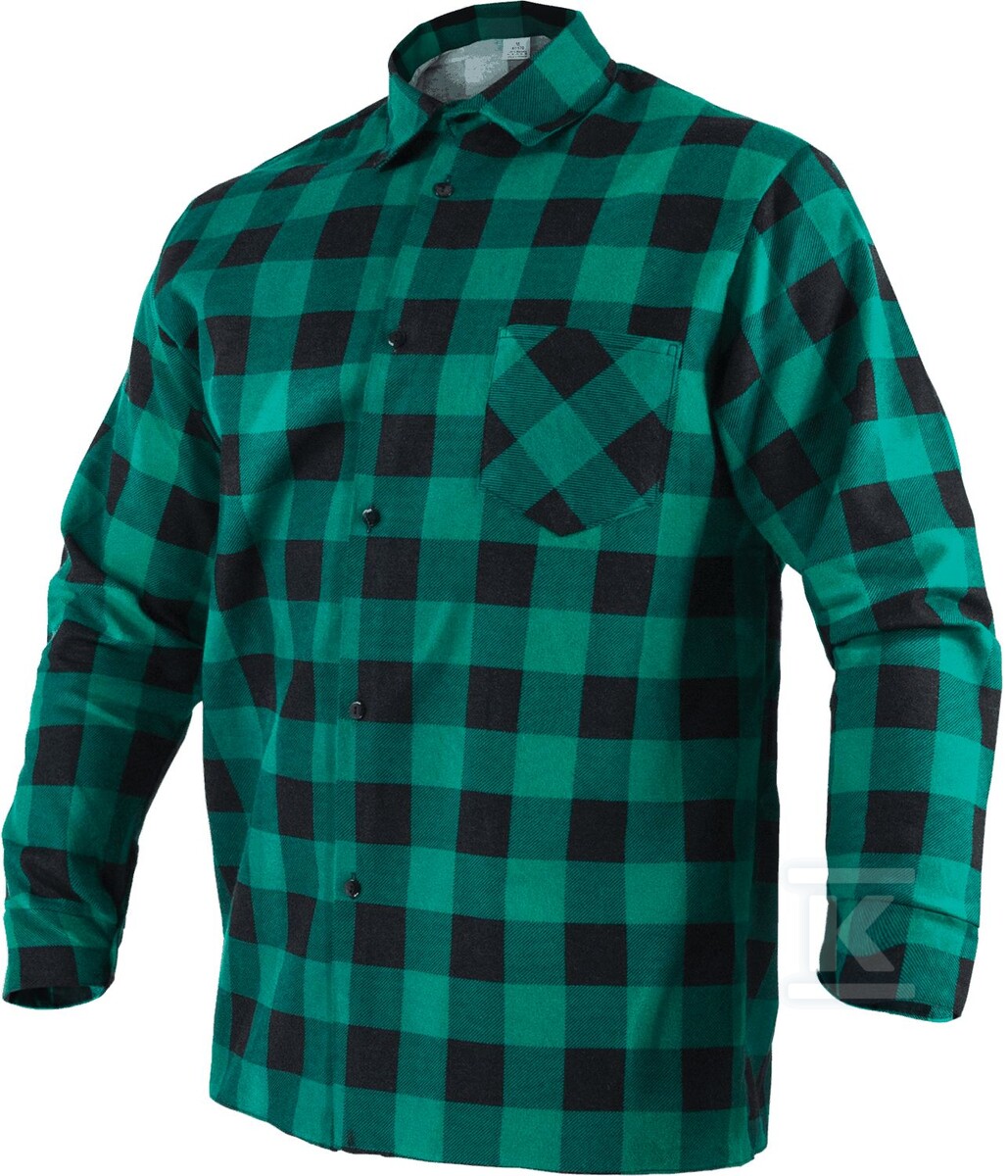Koszula flanelowa SQUARE zielony 3XL - - S-42048