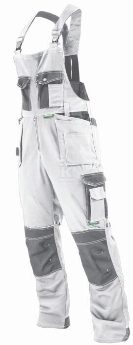 Spodnie ogrodniczki ALLROUND LINE biały - S-42155
