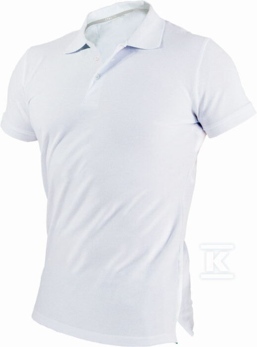 Koszulka polo męska GARU biały S STALCO - S-44667