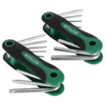 Zestaw kluczy Torx i Hex 8 elem. T9-10-15-20-25-27-30-40, 1.5-2-2.5-3-4-5-6-8mm CrV STALCO S-46378