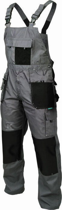 Spodnie ogrodniczki BASIC LINE szary - S-47873