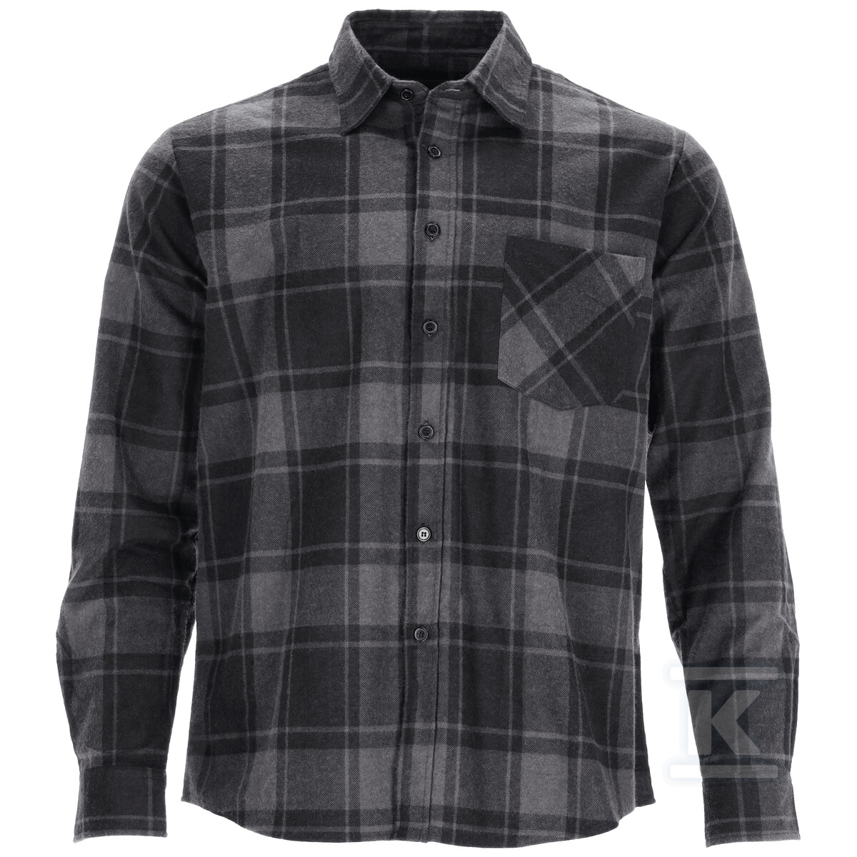 Koszula flanelowa SQUARE grafitowy XL - - S-51156