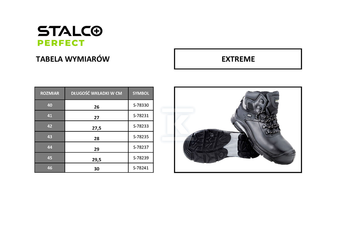 Trzewik skórzany EXTREME S3S roz.40 - S-78230