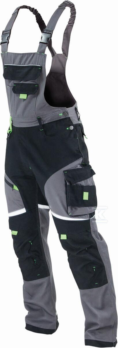 Spodnie ogrodniczki HEAVYLINE szary 3XL - S-78553