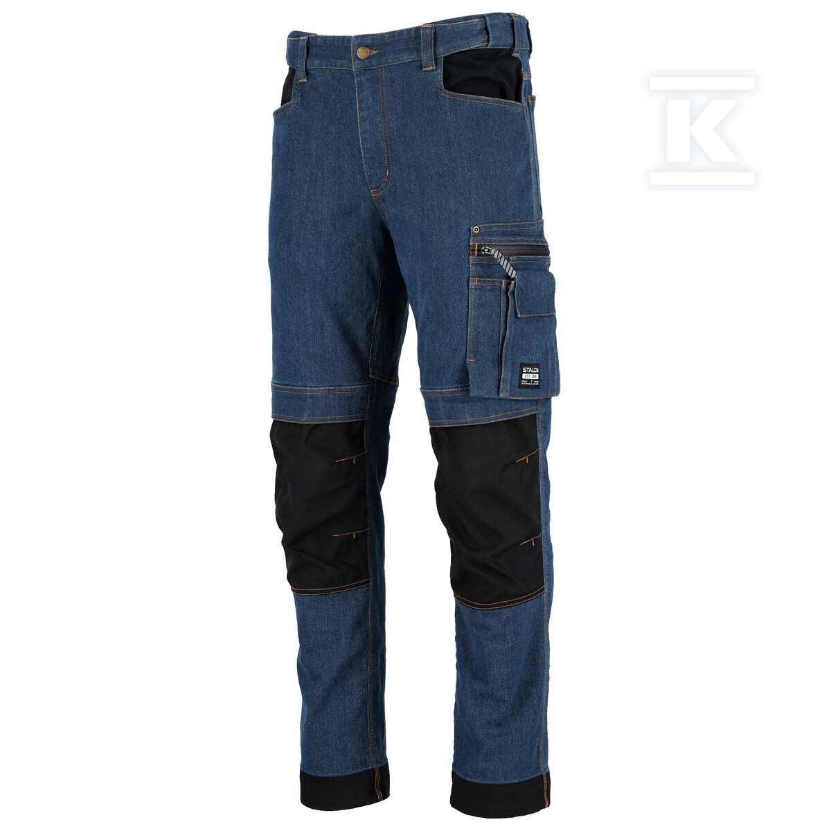Spodnie robocze jeansowe JEAN granatowy - S090178198