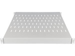 Полиця регульована 19" 1U глиб. 500-900mm, сіра, 4 точки кріплення ALANTEC