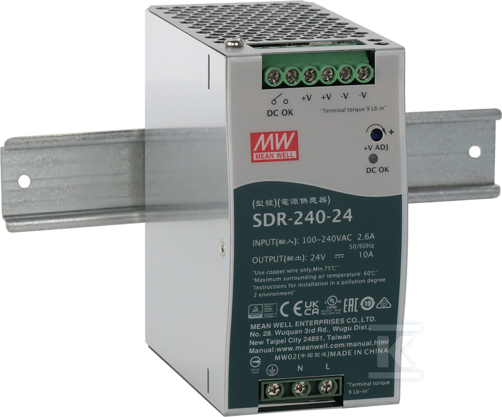 Alimentatore su guida DIN SDR - SDR-240-24