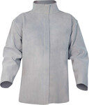 Зварювальна куртка з подвійного шару шкіри бичачої сіра XL