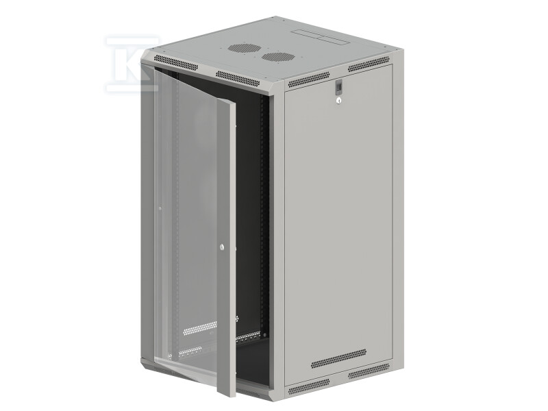 Шафа підвісна 19" 18U 600x600, - SW-18U-600-600-N-DSJ-OP-RP-B-S