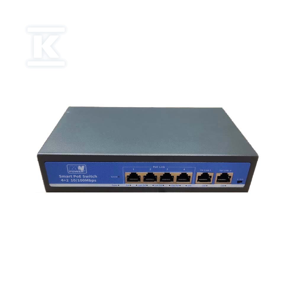 Комутатор PoE 4PoE 2Uplink 10/100mb - SW4P-2