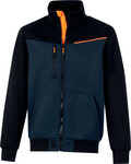 Толстовка на блискавці - мольтон 65% поліестер з переробки 35% бавовна з переробки 320 Г/М² Темно-синьо-чорний l