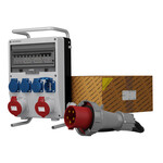 Građevinski razvodni ormar na postolju sa TD-S/FI SKHU kablom 2x32A 4x230V Schuko Doktorvolt 0182