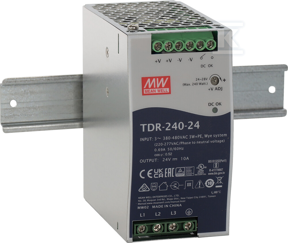 Блок живлення на DIN-рейку TDR - TDR-240-24