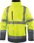 Куртка сигнальна, водонепроникна та дихаюча з поліестру ріпстоп стрейч, 2 шари ламінування, КЛ.3 жовто-сірий 4XL