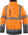 Помаранчево-сіра сигнальна водонепроникна та дихаюча куртка з еластичного поліестеру ріпстоп, 2 шари ламінування, КЛ.3 4XL