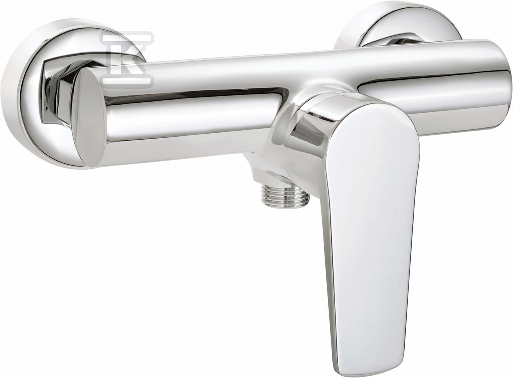 Tubo wall-mounted shower faucet, chrome - BUT_040M