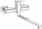 Tubo wall-mounted kitchen faucet, chrome