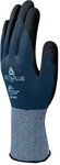 Рукавиці в'язані з поліестеру з переробки 51% та спандексу, ДОЛОНЯ покрита нітриловою піною, в'язка 15 Синьо-Чорні 11