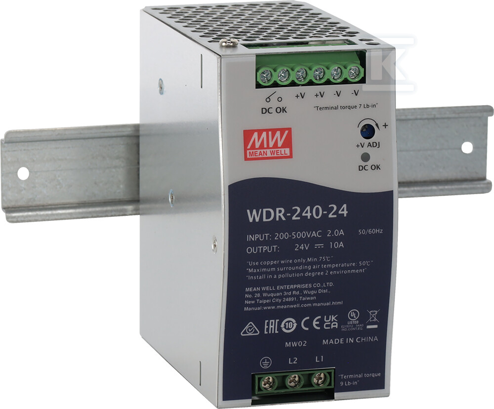 Блок живлення на DIN-рейку WDR - WDR-240-24