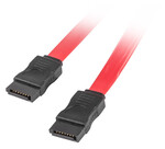 Kabel SATA DATA III (6gb/s) F/F 30 cm z zatrzaskami metalowymi czarny