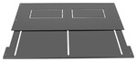Półka do OPEN RACK 19" 1000 mm czarna (1u/480.5x780mm udźwig do 120 kg, montaż 4 punktowy)