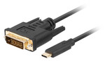 Kabel USB-C(m)->DVI-D(24+1)(m) 1.8M czarny