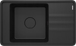 Мийка гранітна Momi, графіт металік, 1-камерна з сушаркою 820x500x230 мм + Space-Saver Nero