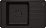 Гранітна мийка Momi, nero, однокамерна з сушаркою 820x500x230 мм + аксесуари Space-Saver Nero